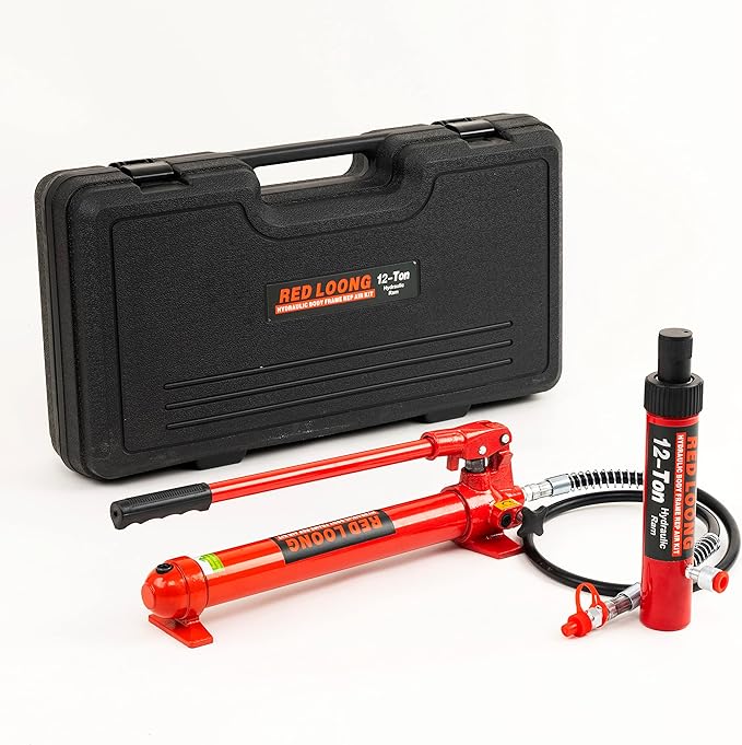 12 Ton Porta Power Hydraulic Jack, Upgraded Hydraulic Combined Multifunctional Jack for car Repairs,Auto Body Frame Repair Kit (FLD-12T)