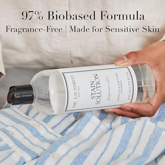 The Laundress Stain Solution, Laundry Stain Treatment, Stain Remover for Makeup, Red Wine, Coffee, Grass, & More, 16 Fl Oz
