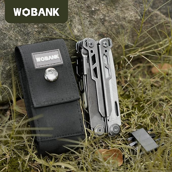 Multitool, 33-in-1 Stainless Steel Multi Tool Pliers with Screwdriver Sleeve, Damascus Pocket Knife, Nylon Sheath for Outdoor, Survival, Camping, Hiking, Simple Repair