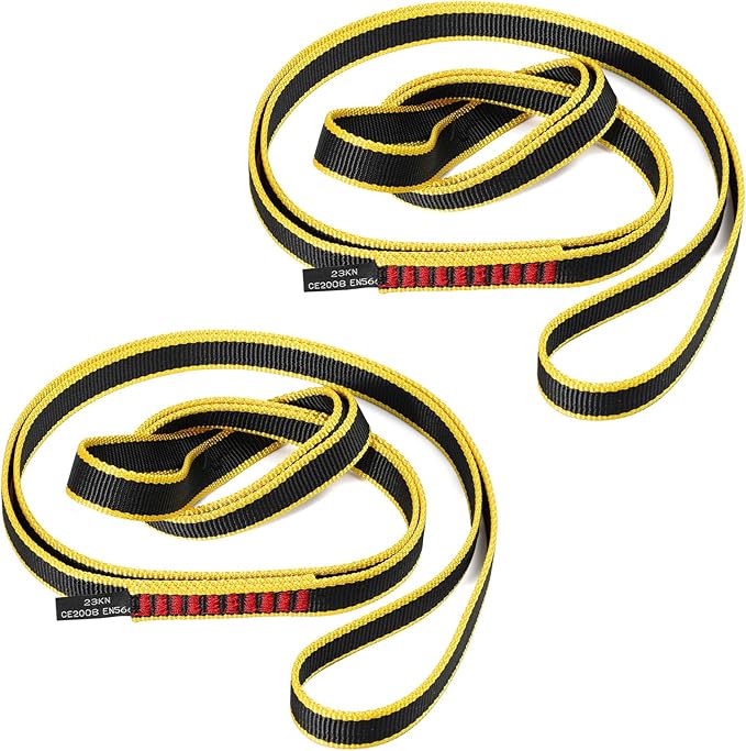 20MM Nylon Climbing Sling Runner 23KN CE2008/EN566 Rock Climbing Webbing Straps for Rock Climbing, Rappelling, Swing, Yoga Hammock etc