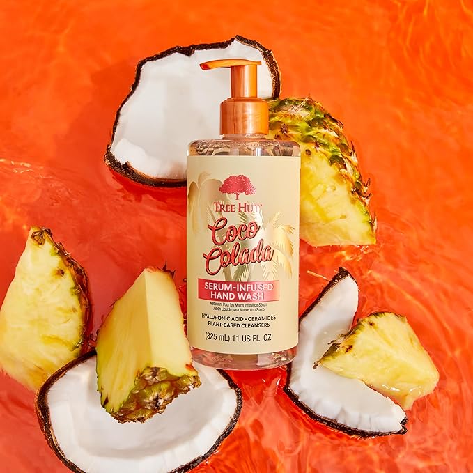 Tree Hut Coco Colada Serum Infused Hand Wash, Nourish & Hydrate Hands with Strengthening Skin Care, Long Lasting Scent, Cleanse & Lock in Moisture, 11 fl oz. (Pack of 2)