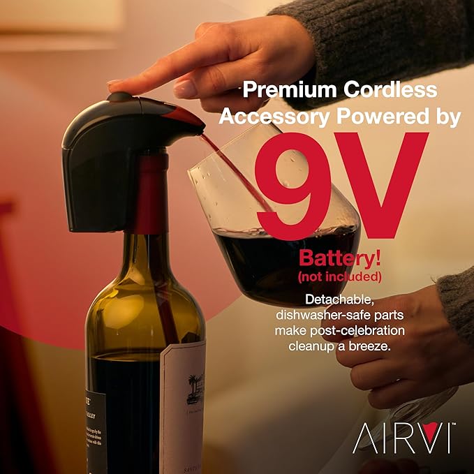 Automatic Wine Dispenser - Electric Aerator Pourer Spout and Decanter, Hands-Free, No-Spill, No-Drip – Enhances Aroma and Flavor – Premium Gifts, Accessories for Wine Lovers, Drinkers (2-Pack)