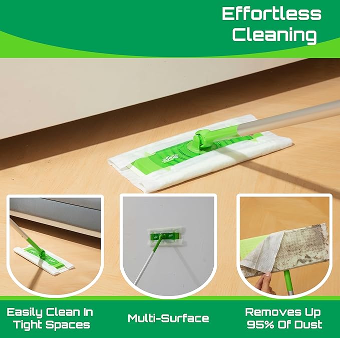 Dry Sweeping Cloths Disposable Mop Refills Floor Dust Refills Mop Pad for Swiffer Standard Sweeper, 7.87x11.81inch, 50 Count