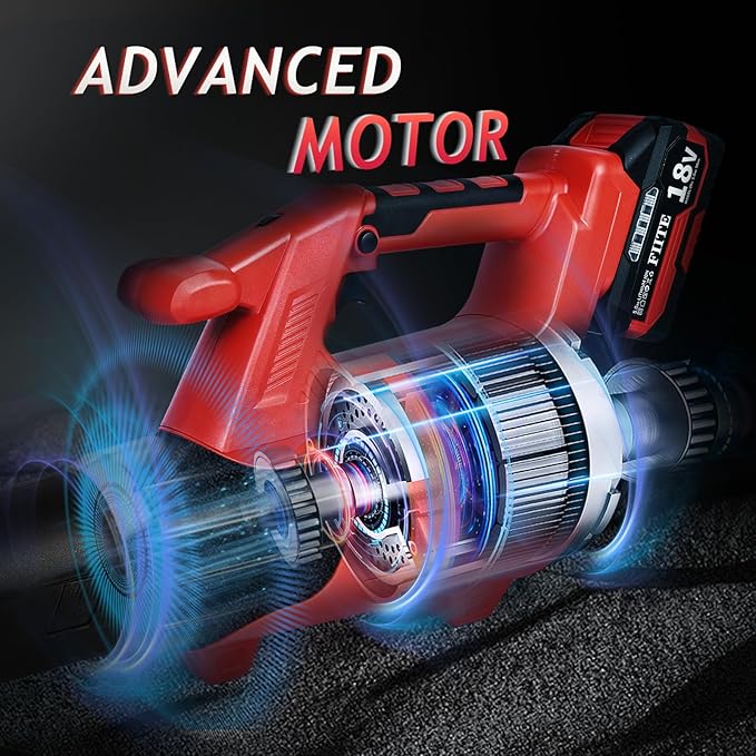 Electric Leaf Blower Cordless with 2 5.0Ah Battery and Charger, 6 Speed Mode 600CFM Patio Tools,18V Battery Powered Lightweight Leaf Cleaner Handheld Blowers for Lawn Care, Dust, Leaves, Yard