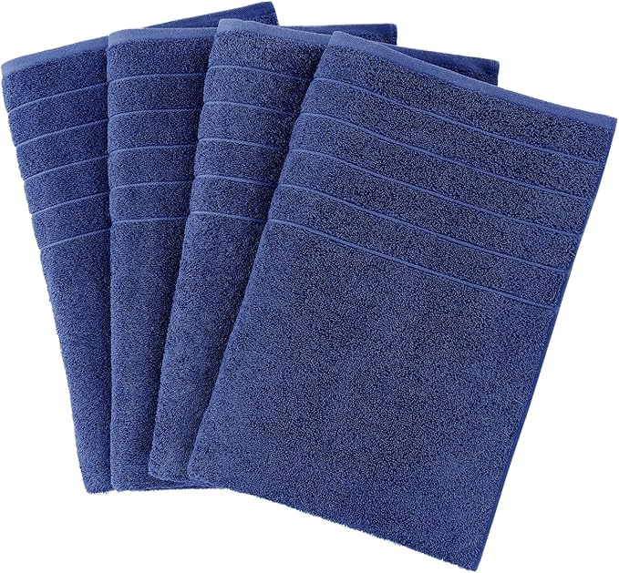 Casa Platino 100% Cotton 4 Pack Bath Sheets Set (36"x72") - Ring Spun Cotton Extra Large Bath Towels Set - Quick Dry, Soft & Absorbent Oversized Towel Sets - Dorm Essentials for Boys - Navy Blue