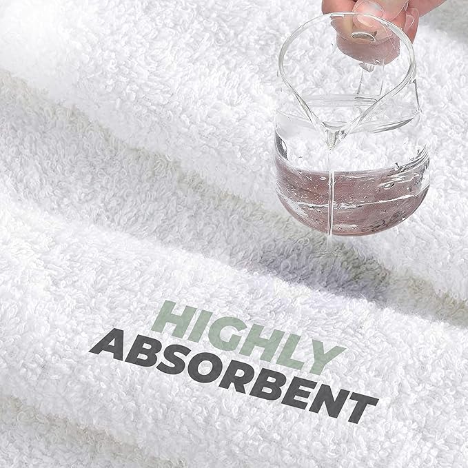EcoNour 4 Pack Bath Towels (27x54 Inch, 550 GSM) | 100% Cotton Soft & Absorbent Towel Set | Quick-Dry, Lightweight, Durable Bathroom Towels for Home, Gym, Spa & Travel