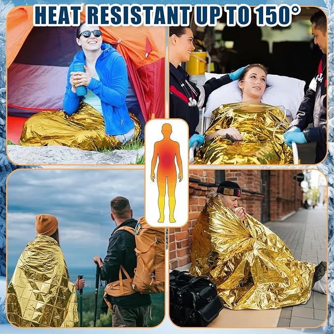 150 Pcs Winter Emergency Warm Set Includes Thermal Blankets Touchscreen Gloves Thick Socks Bulk Homeless Care Kit for Cold Weather Outdoor Survival Supplies Outdoor Aid (10 Colors)