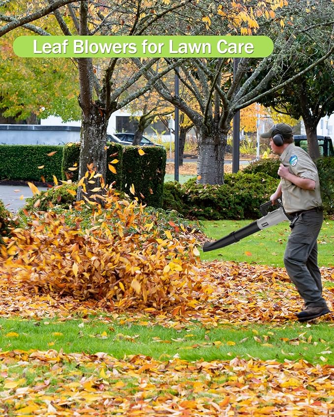 Electric Leaf Blower Cordless 530CFM - 2 X 3Ah Batteries and Fast Charger, 20V Lightweight Handheld Battery Leaf Blower with 7-Speed Control, 2 Extended Tubes for Yard, Lawn & Garden