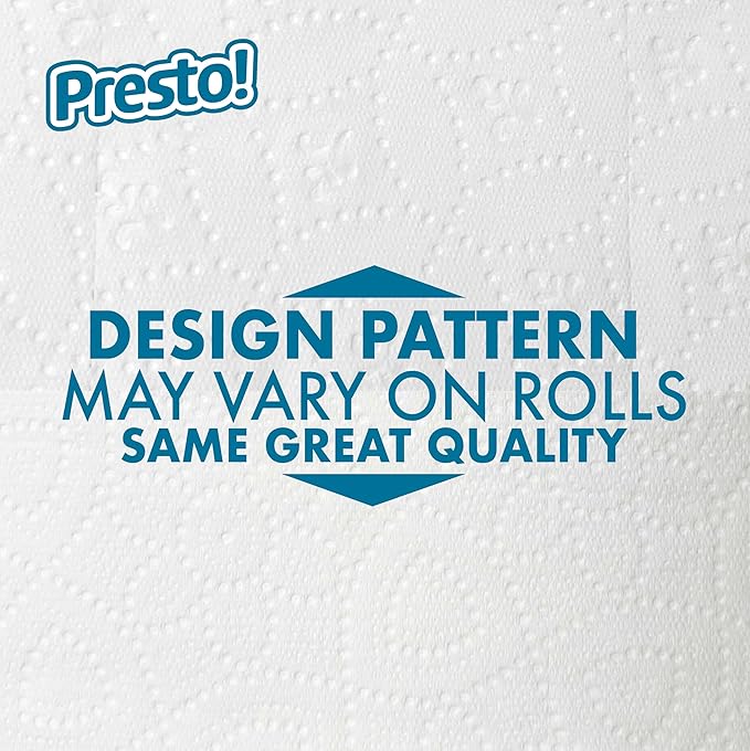 Amazon Brand - Presto! 2-Ply Ultra-Soft Toilet Paper, 12 Family Mega Rolls = 60 regular rolls, 12 Count, Unscented