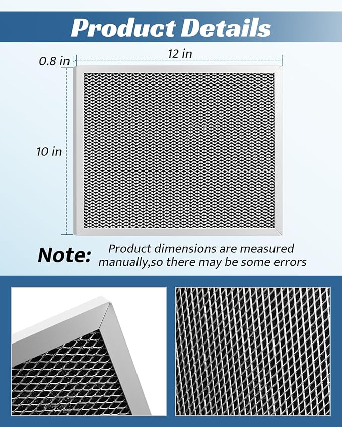 5443 Dehumidifier Filter MERV 8 Washable 10x12x1Fit for Whole-House Dehumidifiers Models 1830, 1850, 1852, 8191, 8192,Not Compatible 1850F