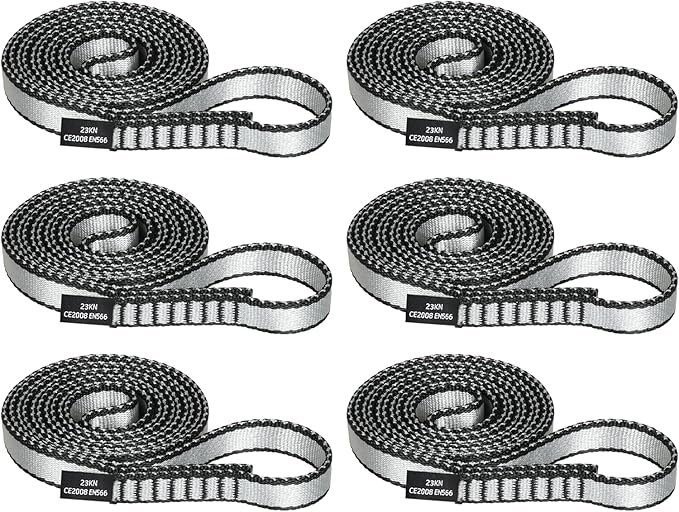 18MM Nylon Climbing Sling Runner - 23KN CE2008/EN566 Certified Outdoor Climbing Webbing for Rock Climbing, Rappelling, Mountaineering, Swing Gear, Outdoor Adventures & Emergency Anchoring