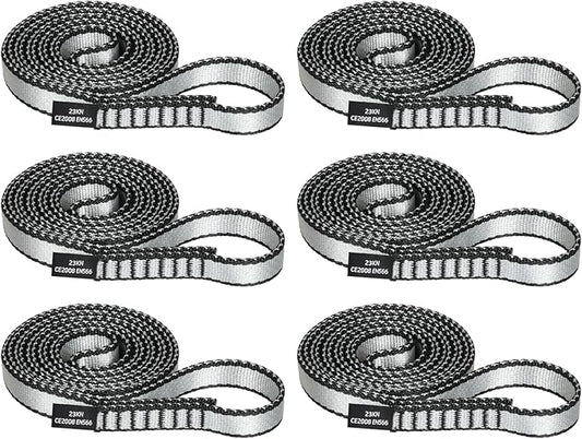 18MM Nylon Climbing Sling Runner - 23KN CE2008/EN566 Certified Outdoor Climbing Webbing for Rock Climbing, Rappelling, Mountaineering, Swing Gear, Outdoor Adventures & Emergency Anchoring