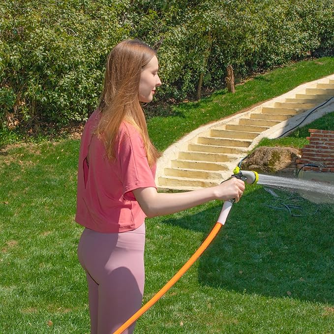 Fevone Garden Hose 75 ft., Lightweight Hybrid Water Hose, Flexible and Durable, Leak-Free Connections