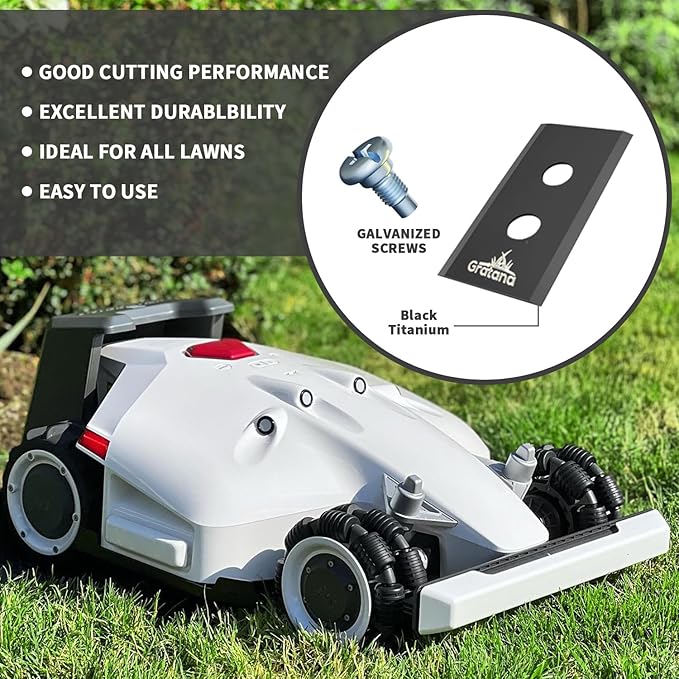 Robotic Lawn Mower Blade (40, for Luba - Double Hole) for Mammotion Endurance Replacement Blades Robotic Lawn Mowers, Fits AWD 5000, 3000, 1000 (5 Sets, 40 Blades)