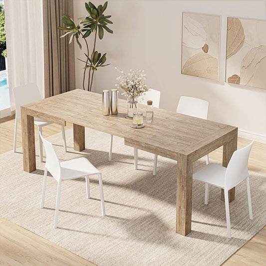 Mobili Fiver, Iacopo Extendable Dining Table, 55.1(86.6) x35.4 in, Oak, Made in Italy