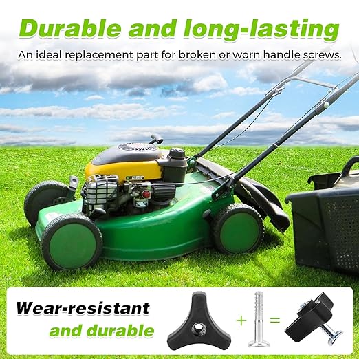 2 Sets Lawn Mower Handle Bolts,Triangular Handle Replacement Screws for Most Honda Lawn Mowers,Universal Lawn Mower Parts & Accessories Kit,Easy to Replace