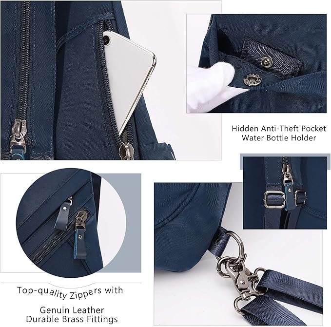 KL928 Nylon Sling Bag - Small Crossbody Backpack Shoulder Casual Daypack Multipurpose Rucksack for Men Women