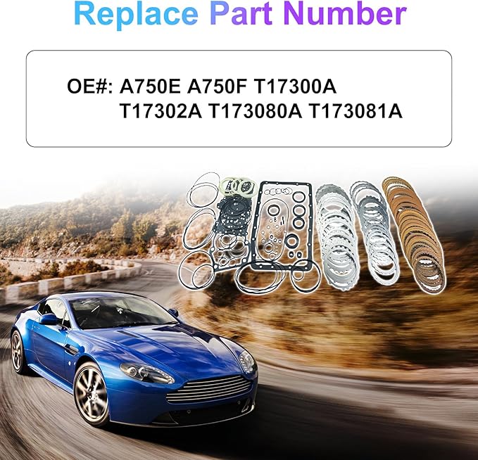 A750E A750F Transmission Master Rebuild Overhaul Kit Fits for Toyota 4Runner 03-08/ Sequoia 05-08/ Tacoma 05-14/ Tundra 05-14 Replace OE A750E A750F T17300A T17302A T173080A T173081A