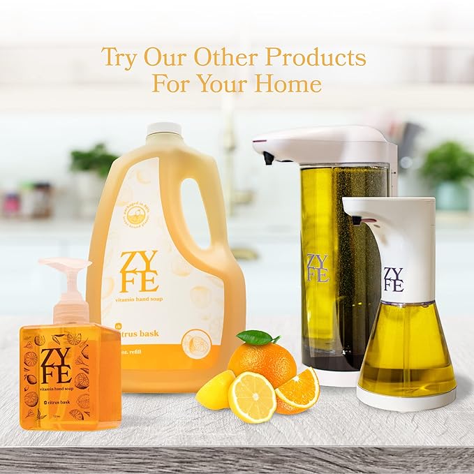 Vitamin Hand Soap - Liquid Hand Soap - Natural Plant Derived Moisturizing Handsoap with Essential Oil Fragrance Citrus Bask - Soft Hand Wash for Kitchen & Bathroom with Pump 12oz - Lush Soft Soap