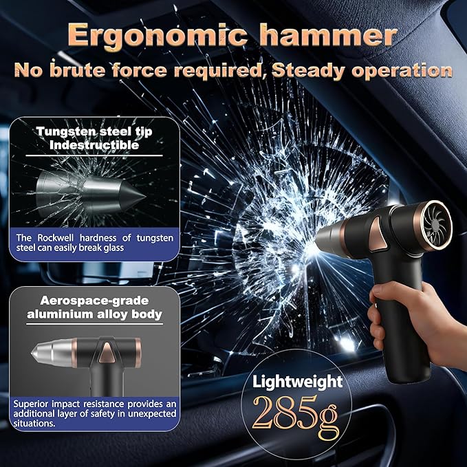 4-in-1 Mini Air Duster, Electric Dust Cleaner Pocket Size, Rechargeable Cordless Aluminum Dust Blower for Computer Keyboard Air Bed Car Emergency