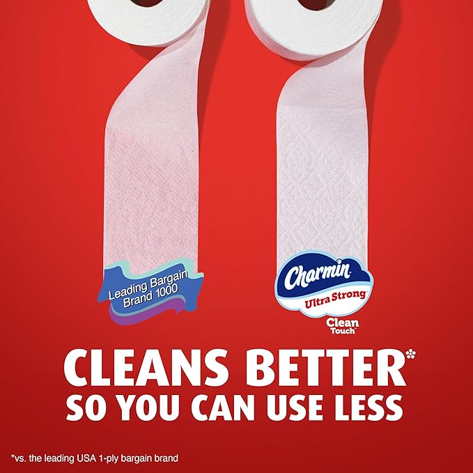 Charmin Ultra Strong Clean Touch Toilet Paper, 24 Family Mega Rolls = 120 Regular Rolls (Packaging May Vary)