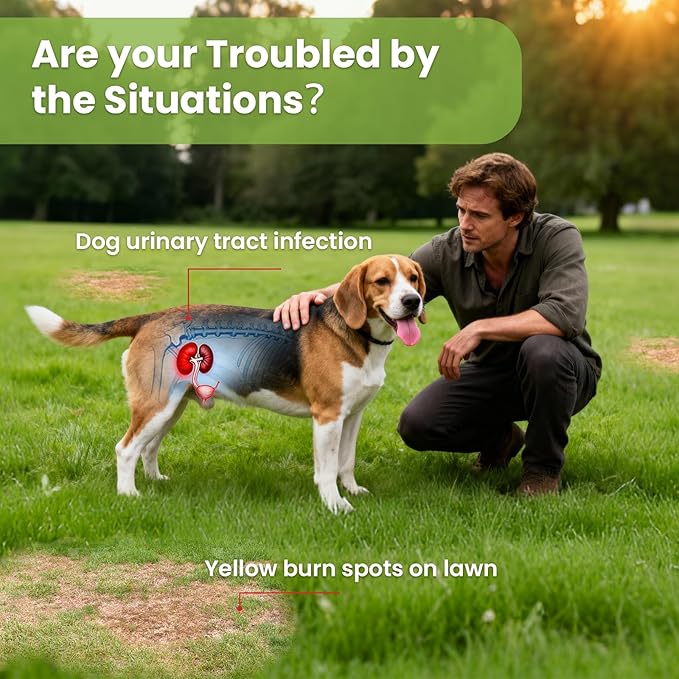 VUN Green Grass Dog Chews,Dog Urine Neutralizer for Lawn,Prevent Yellow Grass Spots&Lawn Burn, Lawn Saver,Support Urinary & Digestive Health with DL-Methionine,Cranberry & Probiotics-100 Soft Chews
