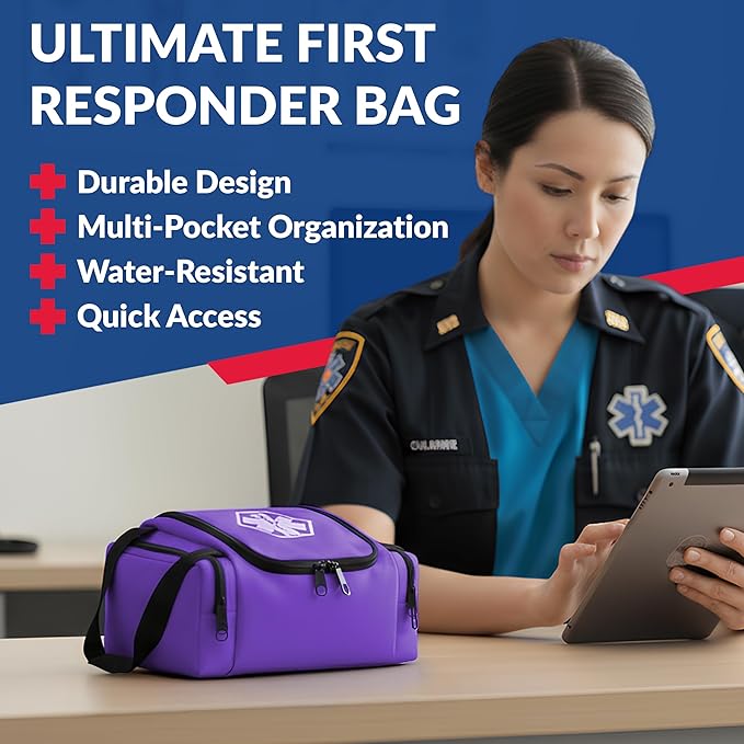 Dixie EMS Dixigear Empty First Responder II Bag 10.5" x 5" x 8" – Purple