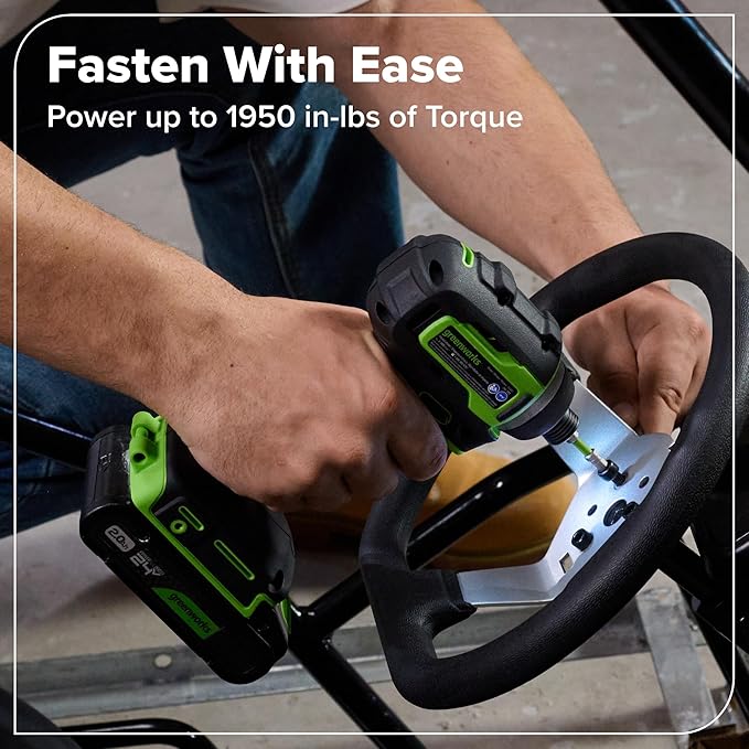 Greenworks 24V Cordless Brushless 6PCs Combo, Drill/Driver+Impact Driver+6.5" Circular Saw+Recip Saw +Oscillating Tool+Flashlight, 2.0Ah+4.0Ah Batteries (24,000mAh Power Bank) and 65W USB-C Charger