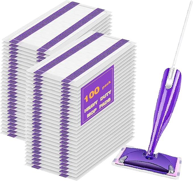 100 Pack Mopping Pad Refill for Wet Jet Mop, Disposable Multi Surface Wetjet Hardwood Floor Cleaner Spray Mop Pads Refills