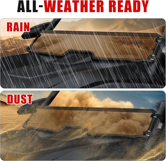 Dark Tinted Half Windshield for Honda Talon 1000, PC Hard-coated Scratch Shock Resistant Front 1/2 Half Windscreen for Honda Talon 1000R 1000X 1000X-4 2019-2024 Accessories