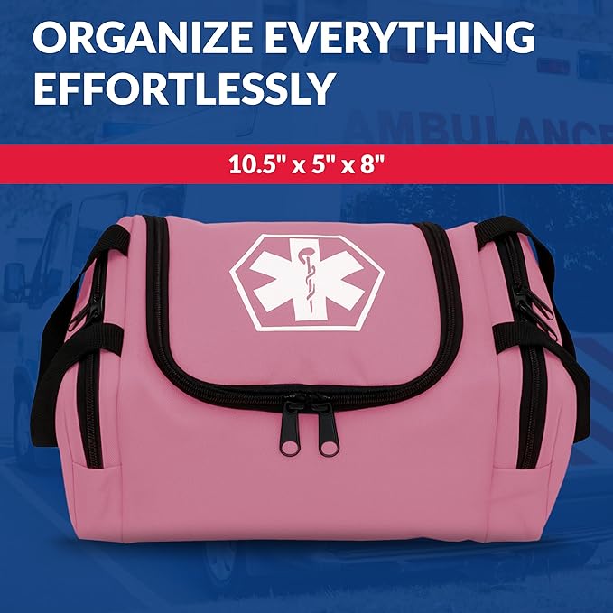 Dixie EMS Dixigear Empty First Responder II Bag 10.5" x 5" x 8" - Pink