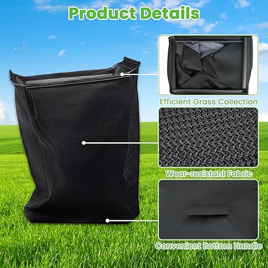 Lawn Mower Grass Bag Replacement,Fits HD HRR Series 21” Lawn Mower Grass Catcher Bag,Fabric Grass Bag 81320-VL0-P00【Frame Not Included】