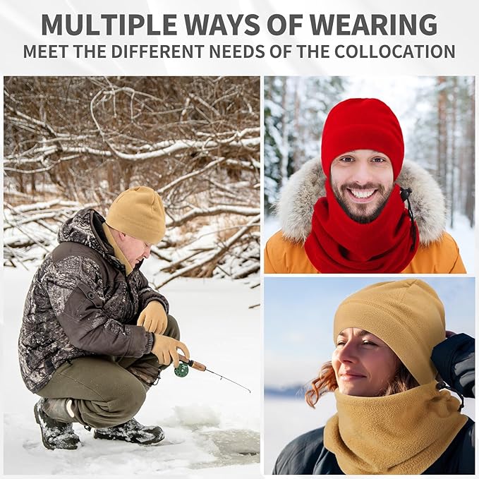 Liitrsh 148 Pcs Bulk Winter Fleece Hats Gloves Scarf Sock Sets for Men Women, Beanies for Homeless Donation Charity Bundle
