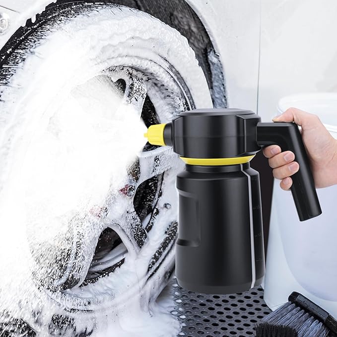 Electric Car Foam Sprayer 2L Cordless Foam Cannon Battery Powered Foam Gun Car Wash Sprayer 4500Mah USB C Rechargeable