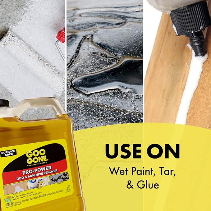 Goo Gone Pro-Power - 32 Ounce & Sticker Lifter - Professional Strength Adhesive Remover, Removes Stickers, Tape, Grease and More