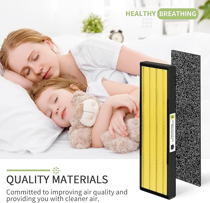 【Upgraded】Nisreen AC4825 Pet Odor Eliminator HEPA Filter B Replacement Compatible with FLT4825 Filter B True HEPA Filter, for Models AC4825E AC4300 AC4900CA AP2200CA, 4 H13 HEPA and 4 Pre-Filters