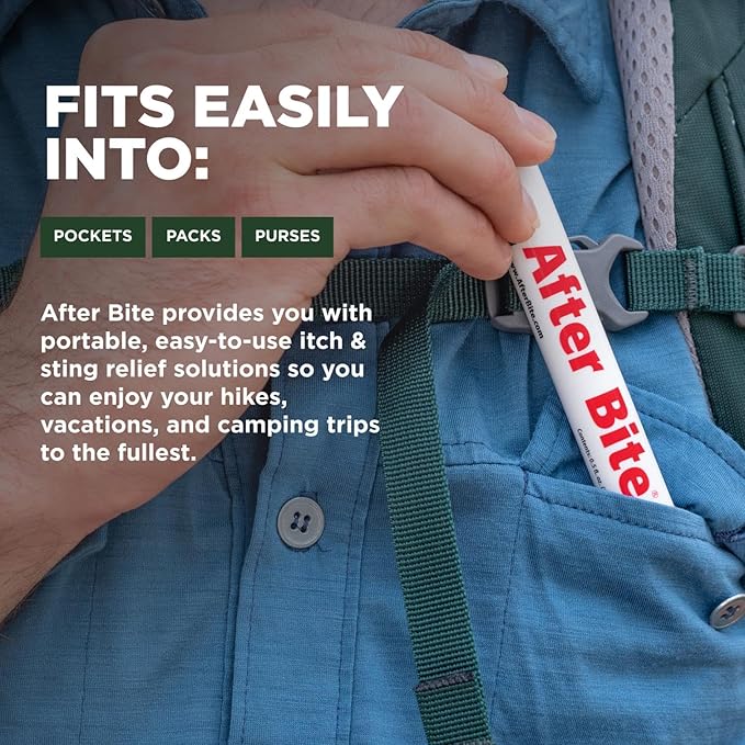 After Bite Advanced Formula - Itch Relief with Sodium Bicarbonate - Ideal for Mosquito & Fire Ant Bites, Bees & More - Portable Pen Applicator - 0.5 oz (4 Pack)