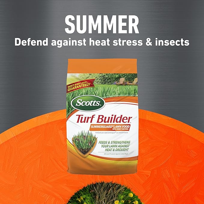 Scotts Turf Builder Weed & Feed5, SummerGuard and WinterGuard, 3 Bag Bundle, Small Lawns