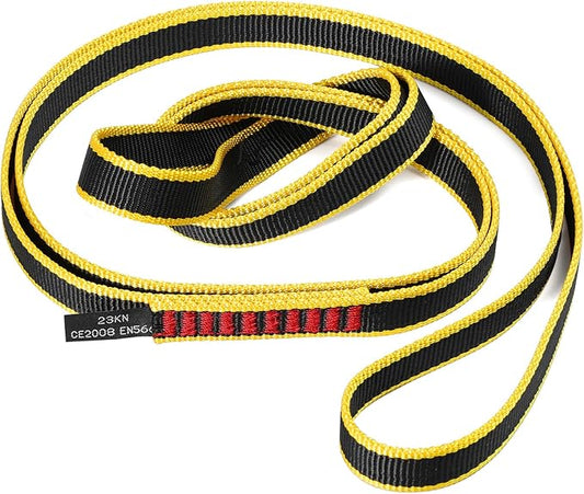 20MM Nylon Climbing Sling Runner 23KN CE2008/EN566 Rock Climbing Webbing Straps for Rock Climbing, Rappelling, Swing, Yoga Hammock etc