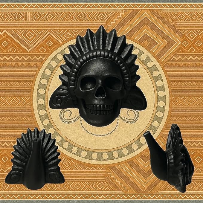 Aztec Death Whistle "EL HEFE" – Terracotta Clay – Loudest 125dB Scream Whistle – Realistic Human Screaming Sound – Authentic Handcrafted Tribal Design – Horror Sound Maker for Pranks & Halloween