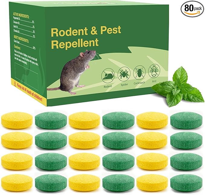 Peppermint Oil Rodent Repllent (80 Pack)
