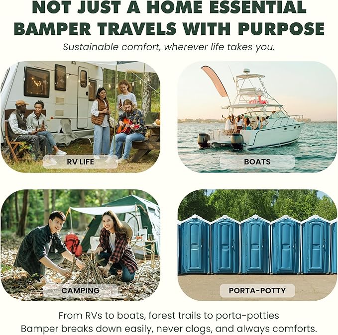 Bamboo Toilet Paper, 3-Ply & 380 Sheets, Soft & Strong Organic Bath Tissue, Chemical-Free & Hypoallergenic, Septic Safe, PFAS-Free, Tree-Free Bathroom Tissue (12 Extra-Large Rolls)