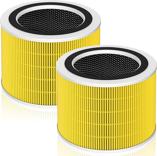 Core 200S Pet Care Replacement Filter Compatible with LEVOIT Core 200S and Core 200S-P Smart WiFi Air Purifier, 3-in-1 H13 True HEPA Activated Carbon Filter, Core 200S-RF-PA, Yellow, 2 Pack