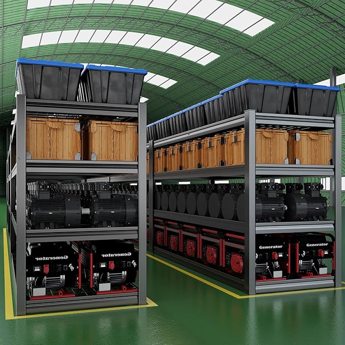 62" W Garage Shelving Heavy Duty, 4 Tier Garage Shelves, 27" D Adjustable Storage Shelving Unit, Commercial Metal Shelf for Warehouse, Pantry, School, Shop, 62" Wx27 Dx62 H