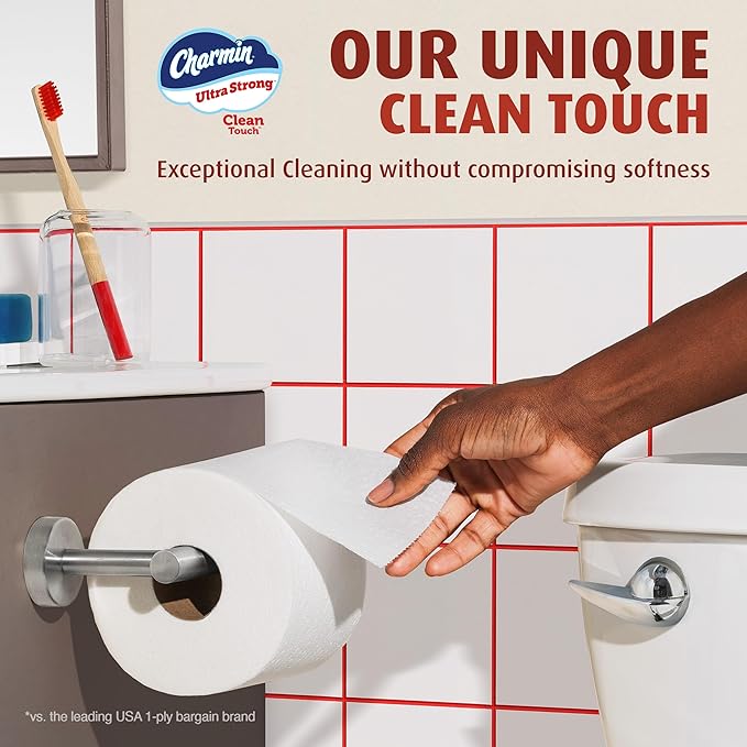 Charmin Ultra Strong Clean Touch Toilet Paper, 18 Family Mega Rolls = 90 Regular Rolls (Packaging May Vary)