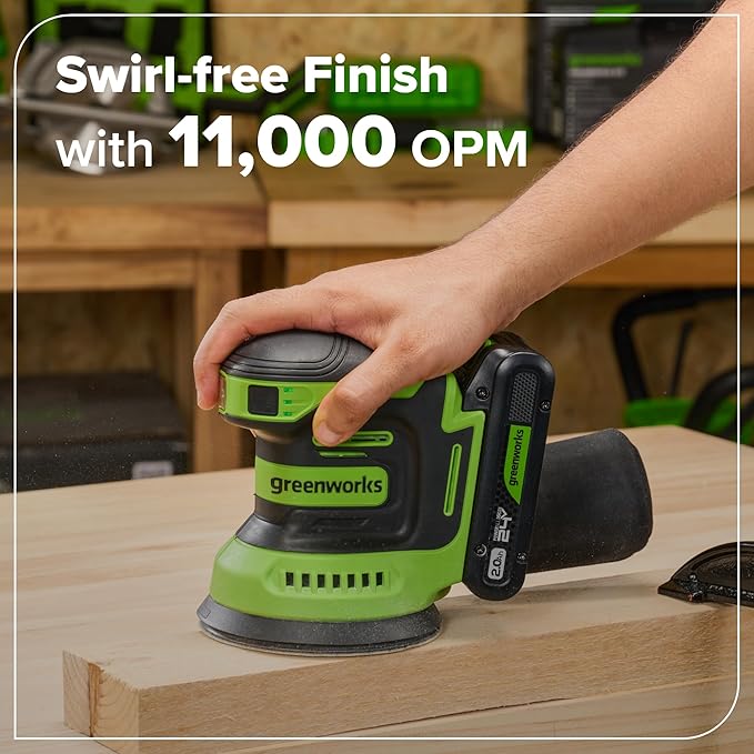 Greenworks 24V Brushless 10PC Power Tool Combo, Drill+Impact Driver+Circular Saw+Recip Saw+Jig Saw+Sander+Light+Multi-Tool+Nailer+Grinder (2) 4.0Ah+2.0Ah Batteries (24,000mAh Power Bank) USB-C Charger