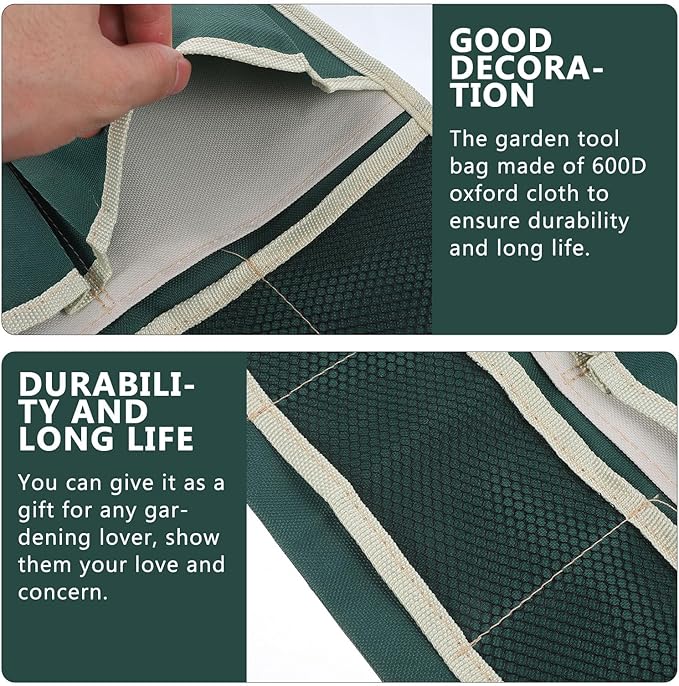 Garden Pouch, Foldable Portable Garden Kneeler Bench Kneeling Bag Gardening Tools Storage Stool Multiple Storage Pouch