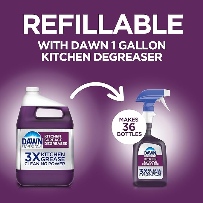 P&G Professional DAWN Kitchen Surface Degreaser - 32 Oz (Case of 6) - For Removing Tough Grease Found in Commercial Kitchens & Food Service (Packaging May Vary)