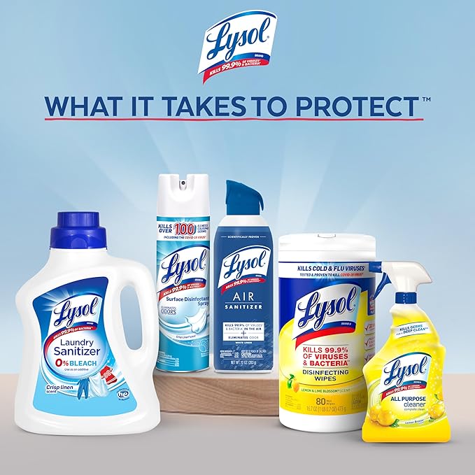 Lysol Air Sanitizer Spray with Odor Eliminator for Home & Office, Sanitizing Spray, Air Freshener Alternative, Lavender Sky Scent, 10 oz (Pack of 3)