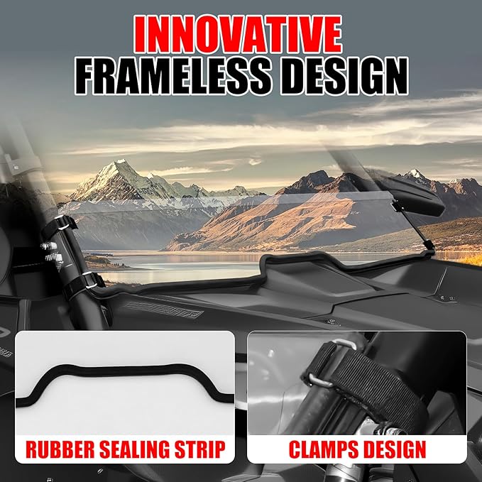 Clear Half Windshield for Honda Talon 1000, Scratch Resistant Hard-coated Poly Transparent Front 1/2 Half Windscreen for Honda Talon 1000R 1000X 1000X-4 2019-2024 Accessories